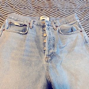 AGOLDE high waisted, wide leg jeans